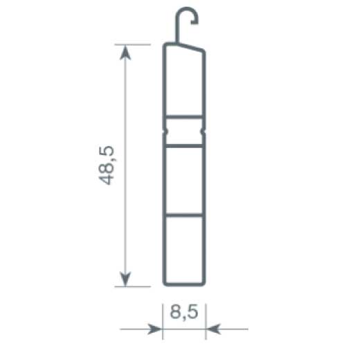 Esquema terminal mini pvc 39mm